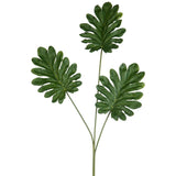 Philodendron Artificiel J-Line avec trois branches vertes, 76 cm de hauteur
