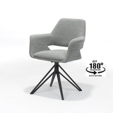 Katy Armchair tissu en peluche, tourner le pied