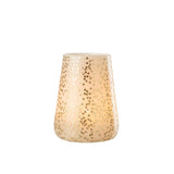 Lanterne J-Line Triangle en verre blanc/or, vue de face