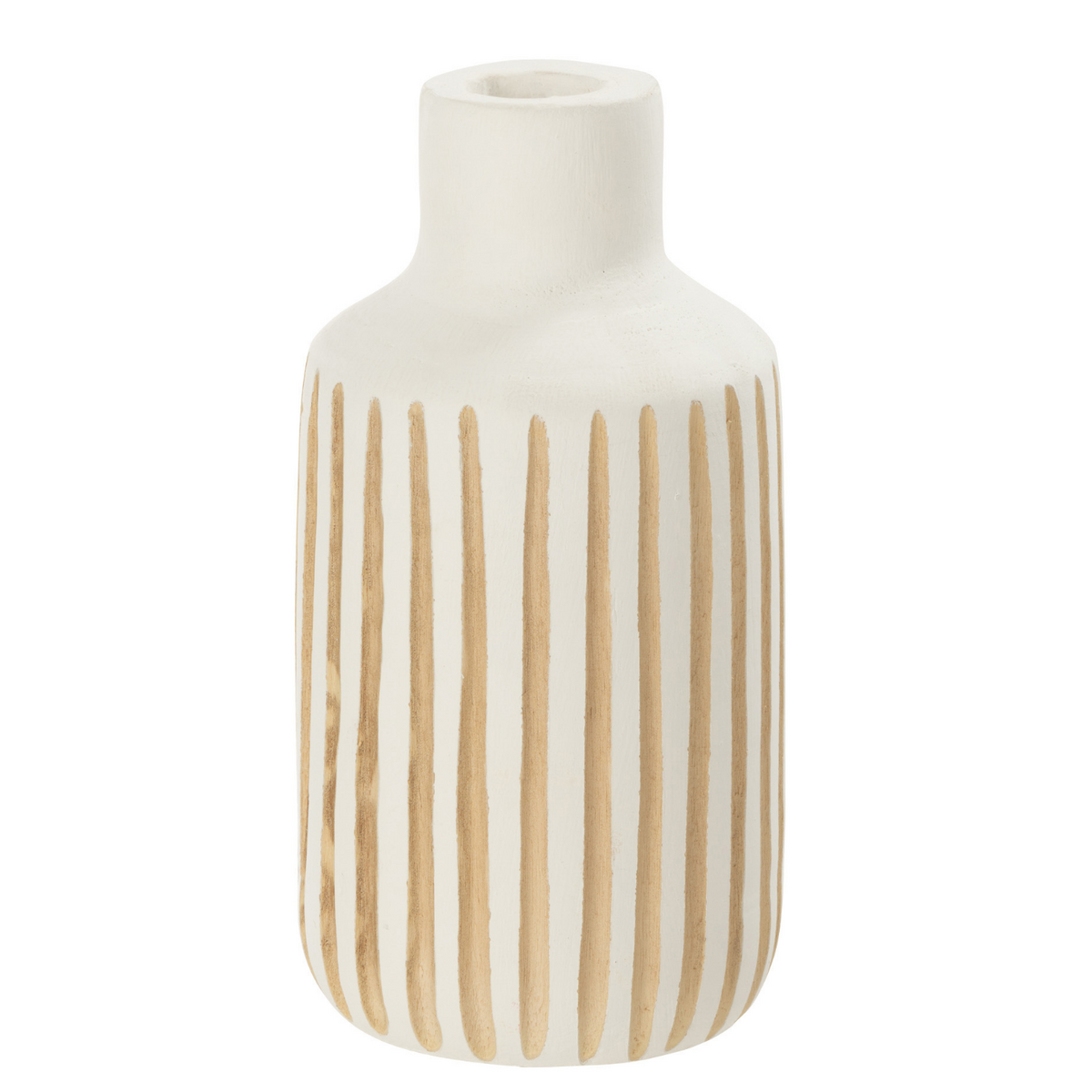 Vase Ying en bois blanc de J-Line, élégant et moderne