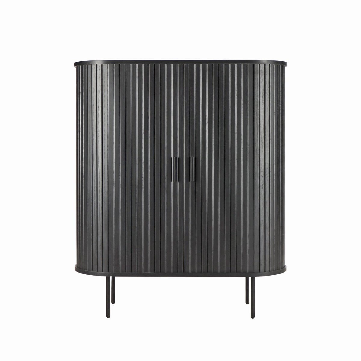Coffre de tiroirs noir avec design scandinave minimaliste