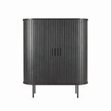 Coffre de tiroirs noir avec design scandinave minimaliste