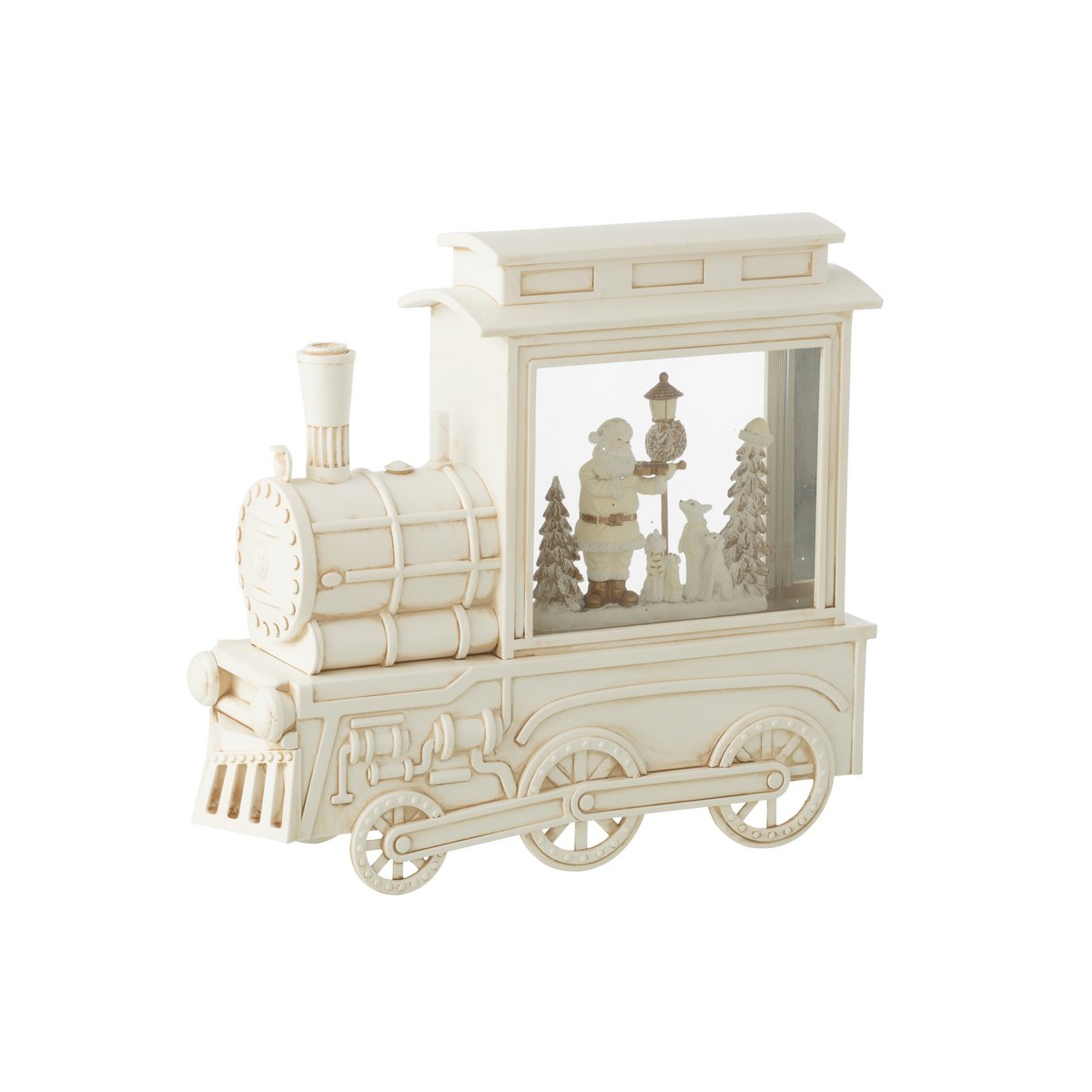 Locomotive à boule d'eau J-Line en plastique blanc vue de face