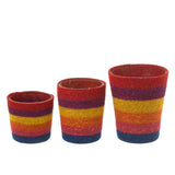 Vue latérale du panier à bougies, mettant en valeur sa taille et ses matériaux.