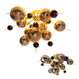 Plafond "explosion" or en métal et en verre, versions G9, plafond pour salle à manger, salon, couloir ou bureau, Ø57 cm