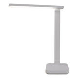 Lampe de table à LED "moteur" blanc, métal et plastique, 38 cm de haut, dimmable, changeur de couleur CCT