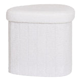 Pouf Medford blanc, parfait pour un intérieur contemporain