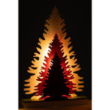J-Line Deco Winter LED Arbres Mélange de Bois