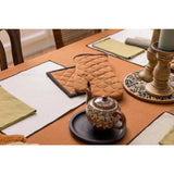 Lot gant de cuisine/manique recyclé Grace Caramel 15 x 32