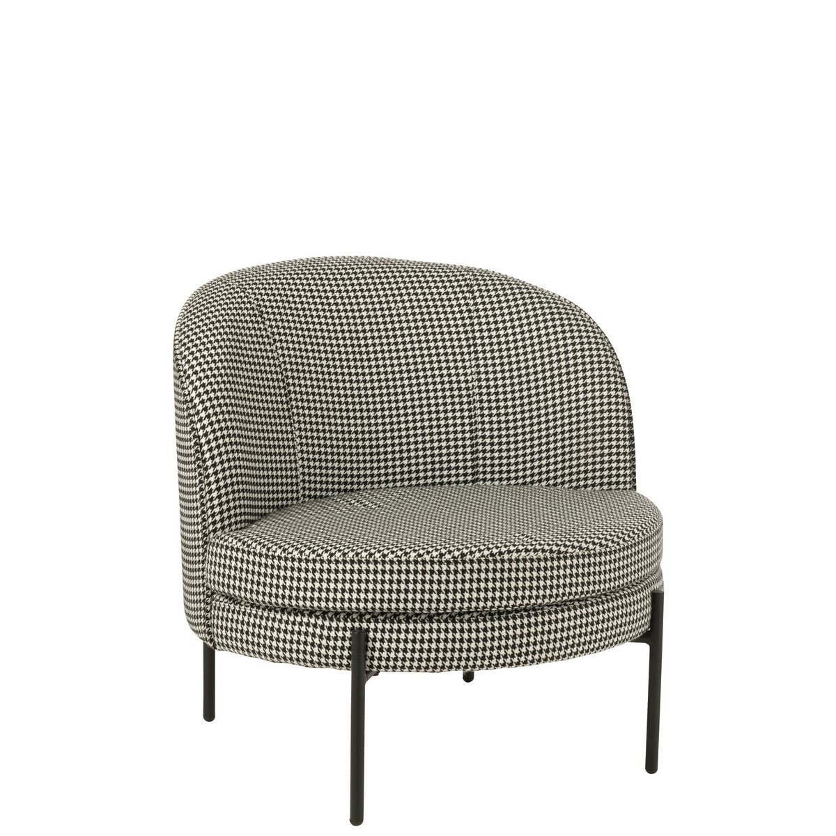 Chaise J-Line Pied-De-Poule avec accessoires de décoration