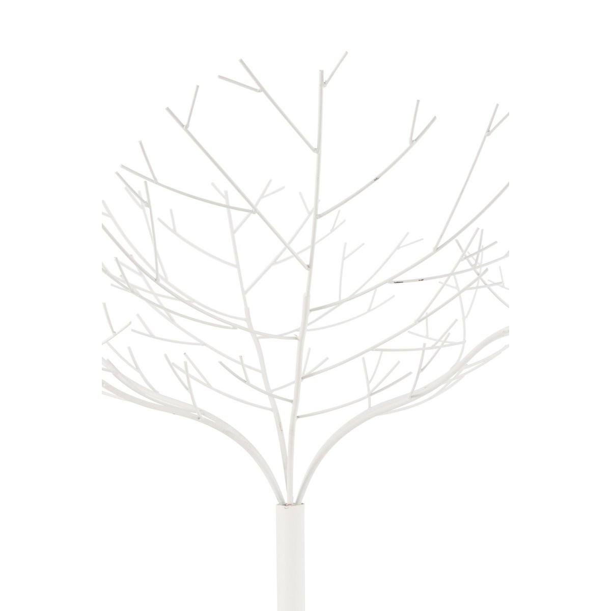 Arbre décoratif J-Line en métal blanc, intégré dans un salon moderne