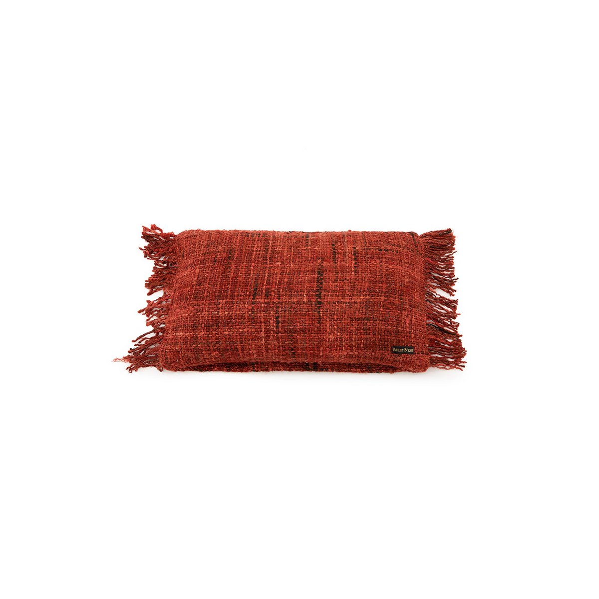Housse de Coussin Oh My Gee en coton rouge cerise, vue avant