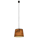 Suspension avec abat-jour textile "Print"