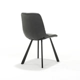 Chaise bari noir tissu vintage noir