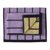 Lot de 2 serviettes invités Charly Lilas 30 x 50