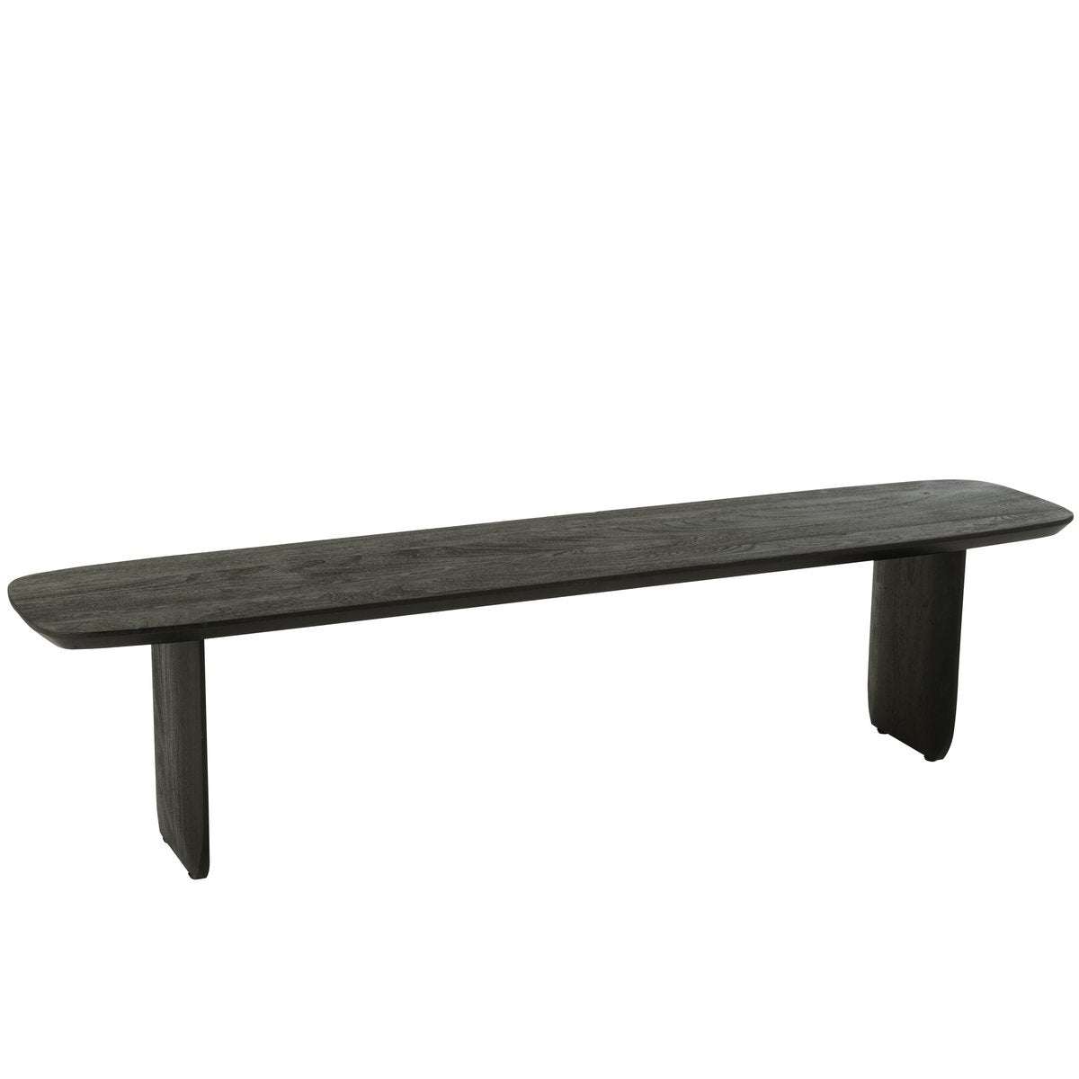 Canapé J-Line en bois d'acacia noir, vue de face