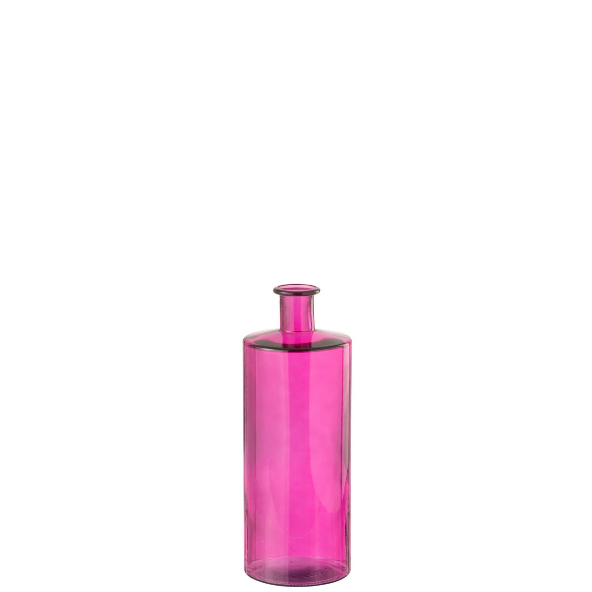 Vase Bouteille en Verre Rose de J-Line, élégant et moderne