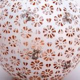 2 Set LED Decoration Lumière solaire Ø 18 cm Décoration extérieure en métal en blanc avec des LED intégrées