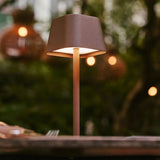 Lampe de table rechargeable marron moka Ava
