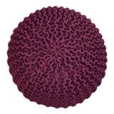 Pouf Ø 55 h 37 h 37 tabouret de tricot siège de planche de sol de pouf durable