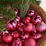 Set boules de Noël Boules incassables Fuchsia
