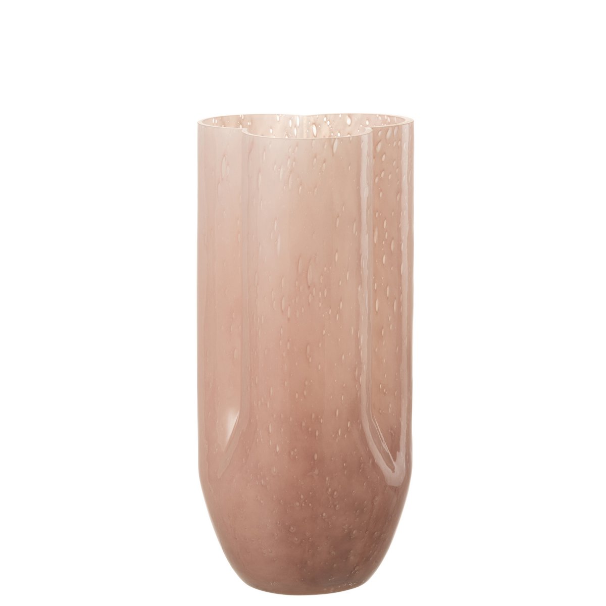 Vase J-Line Trikkie en verre rose, 29 cm de haut, élégant et moderne