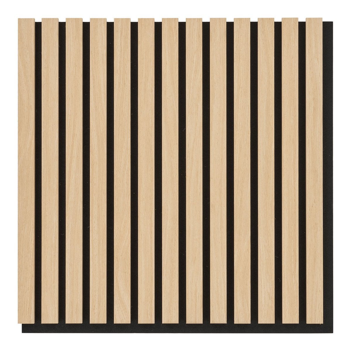 Panneau acoustique en bois naturel avec finition chêne, vue de face