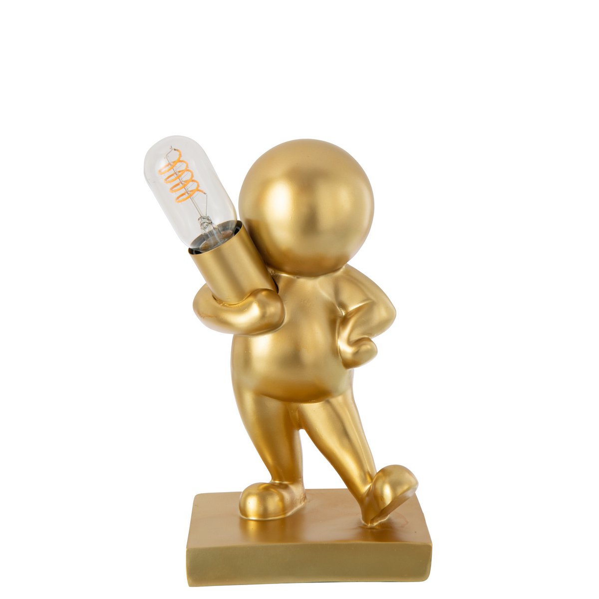 Lampe J-Line Marcel sur une table moderne, ambiance élégante