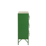 J-Line Armoire 9 Portes Métal Vert