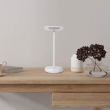 «Pasi» de la tablette sans fil pour l'extérieur et à l'intérieur, en métal et en plastique en blanc, dimmable, avec une fonction tactile et mémoire, environ. 26 cm de haut