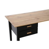 Surface d'écriture du bureau moderne noir, texture bois