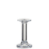 Bougeoir J-Line en verre transparent, vue de face
