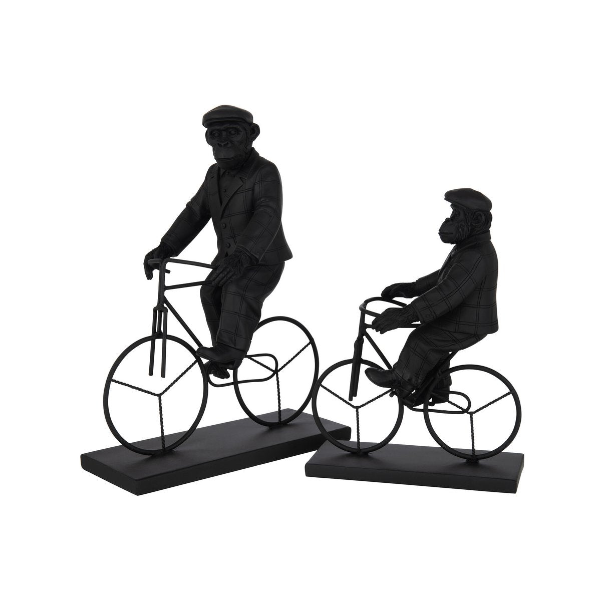 Décoration J-Lline Vélo Poly Noir - Perspective latérale mettant en valeur le design moderne