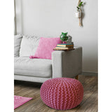 Pouf Ø 55 h 37 h 37 tabouret de tricot siège de planche de sol de pouf durable
