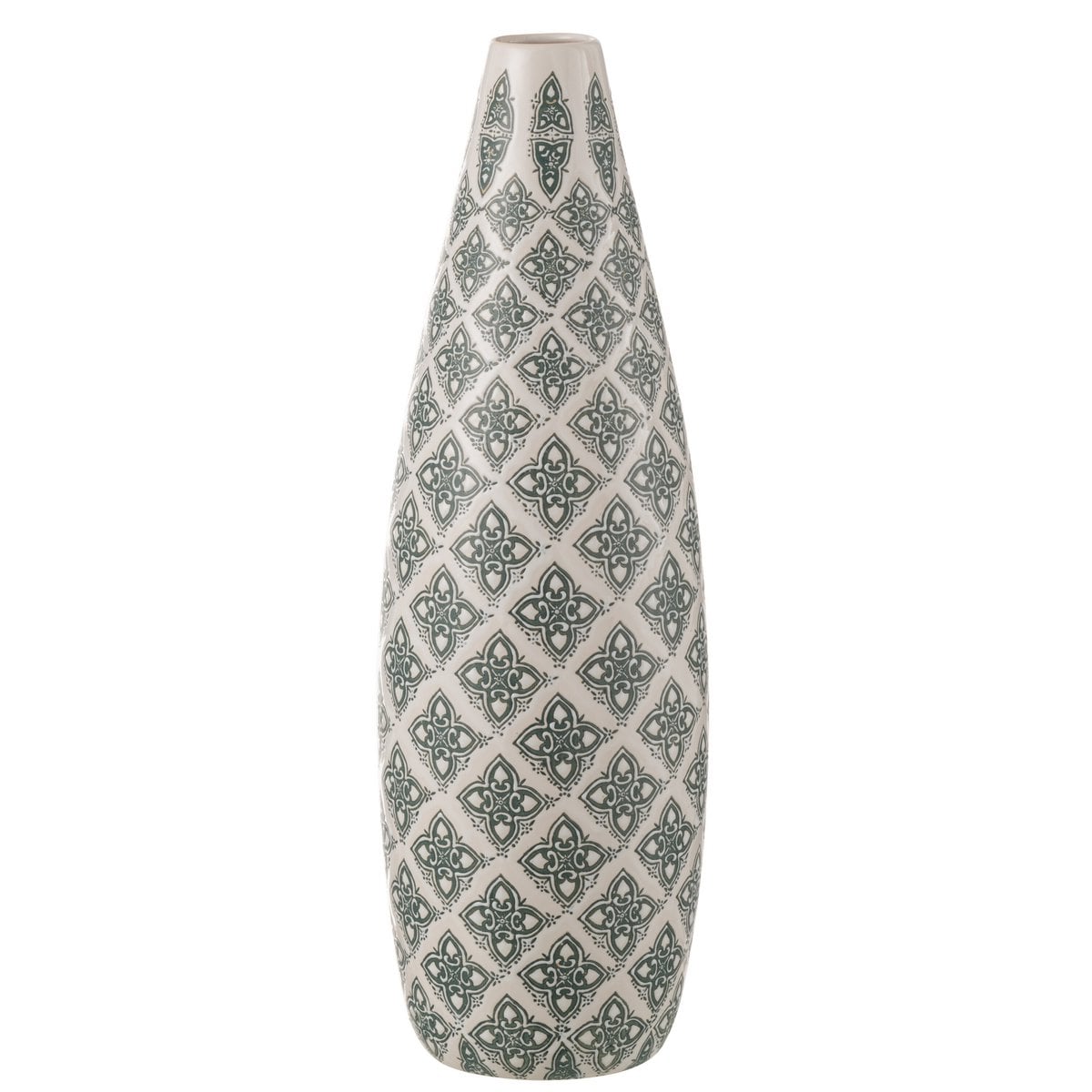 Vase Kousa J-Line en porcelaine bleu et blanc, vue avant.