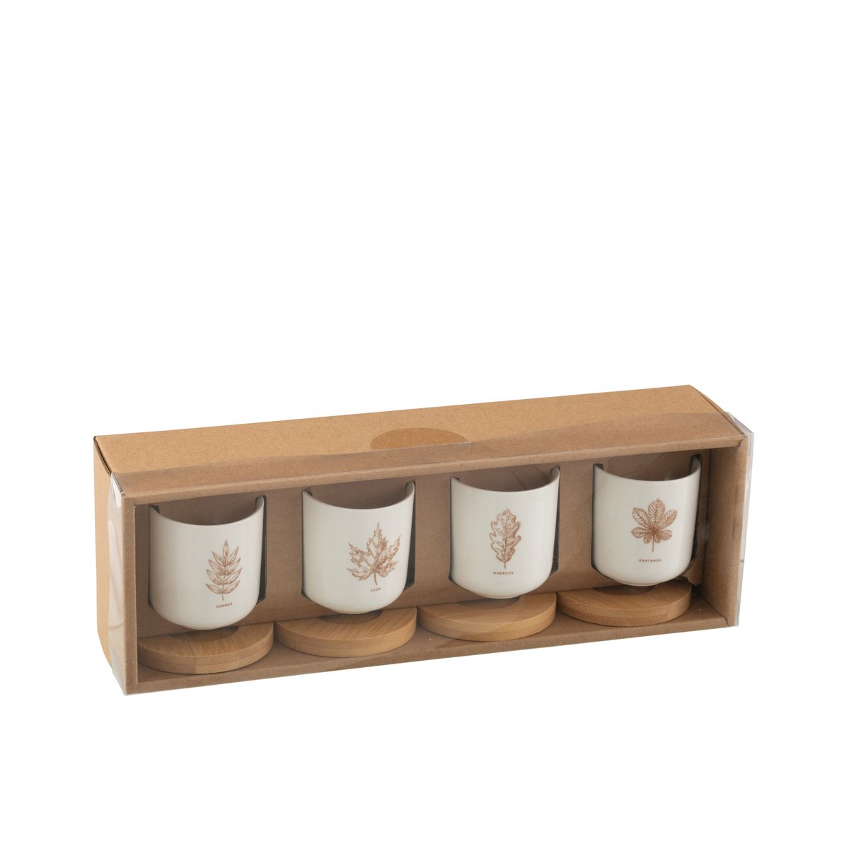 Coffret cadeau J-Line avec sachets à café en céramique marron - vue 3