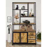 Etagère bibliothèque sur pied 98x190x36cm structure métal Liverpool