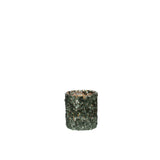 Bougeoir J-Line Sequin Sucre vert foncé, détail du verre