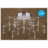 Plafond LED "Araneus" en métal et verre en chrome, Ø 55 cm, avec des LED fermement construites, éclairage pour le salon, la salle à manger, le couloir ou le bureau