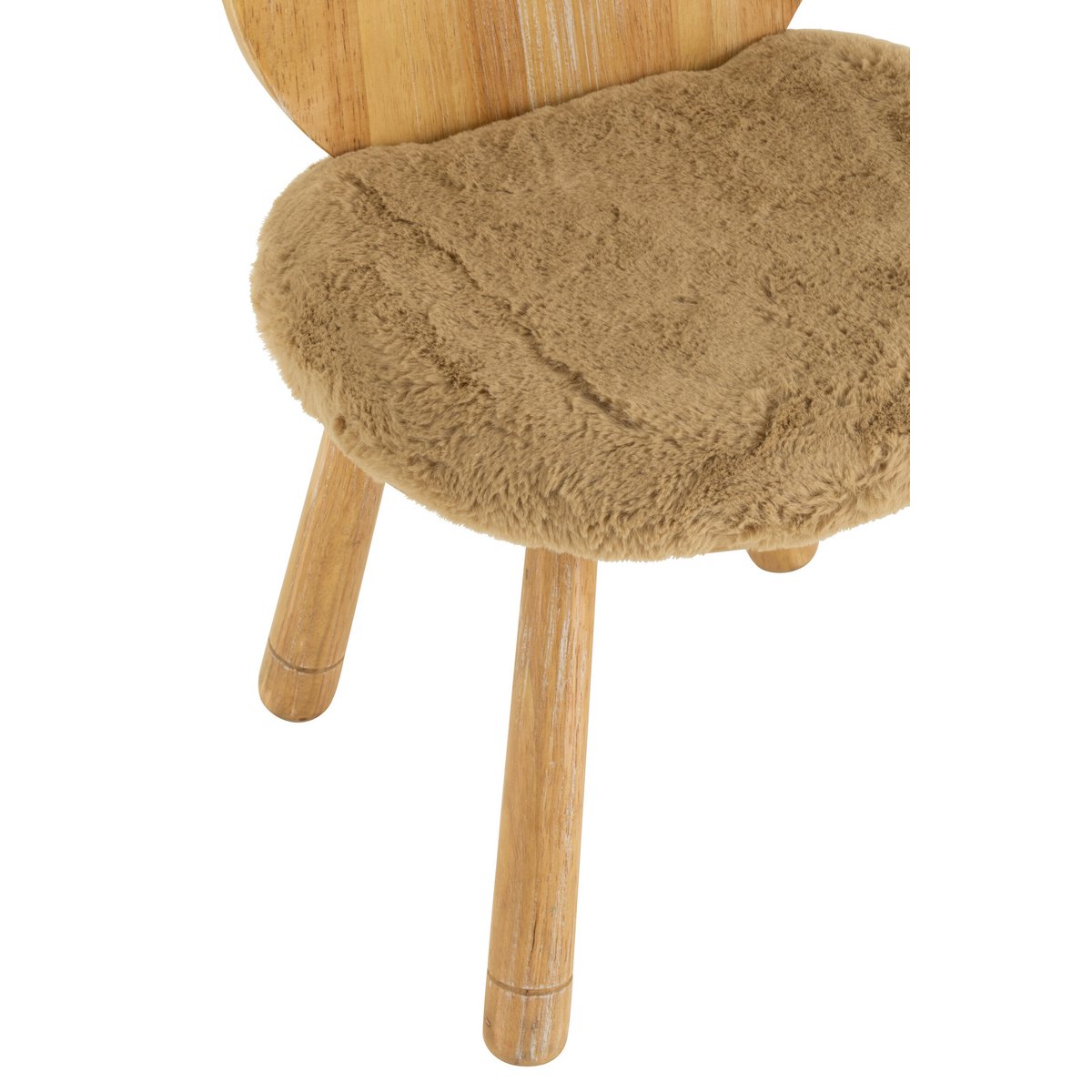 Chaise enfant Ours J-Line, vue de l'assise en bois naturel