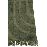 Détail du tapis J-Line Rounded Lines, texture laine vert kaki