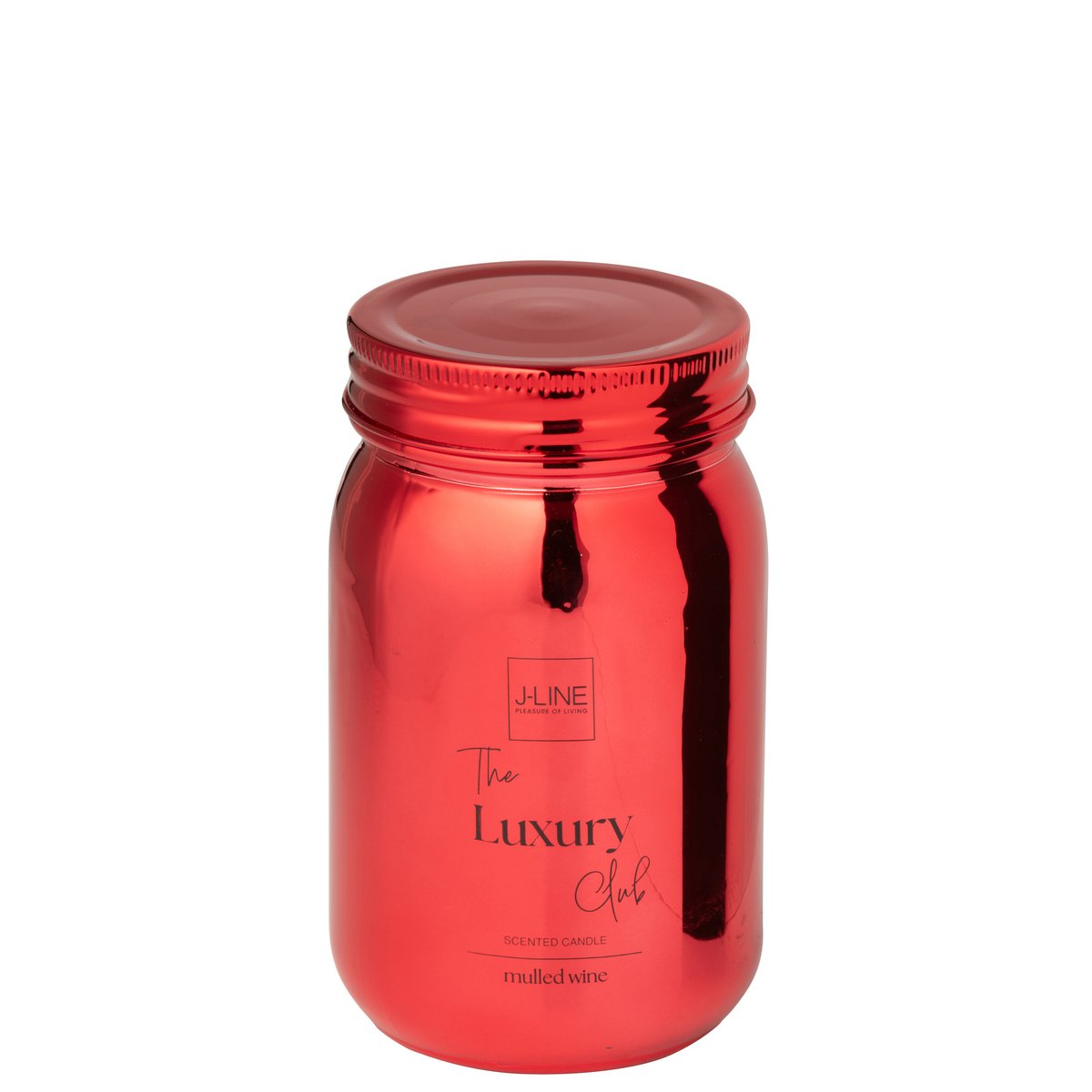 Détail de la bougie parfumée J-Line, texture du verre