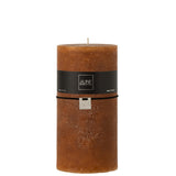 Bougie cylindrique XXL Caramel J-Line, élégante et raffinée, idéale pour une ambiance chaleureuse