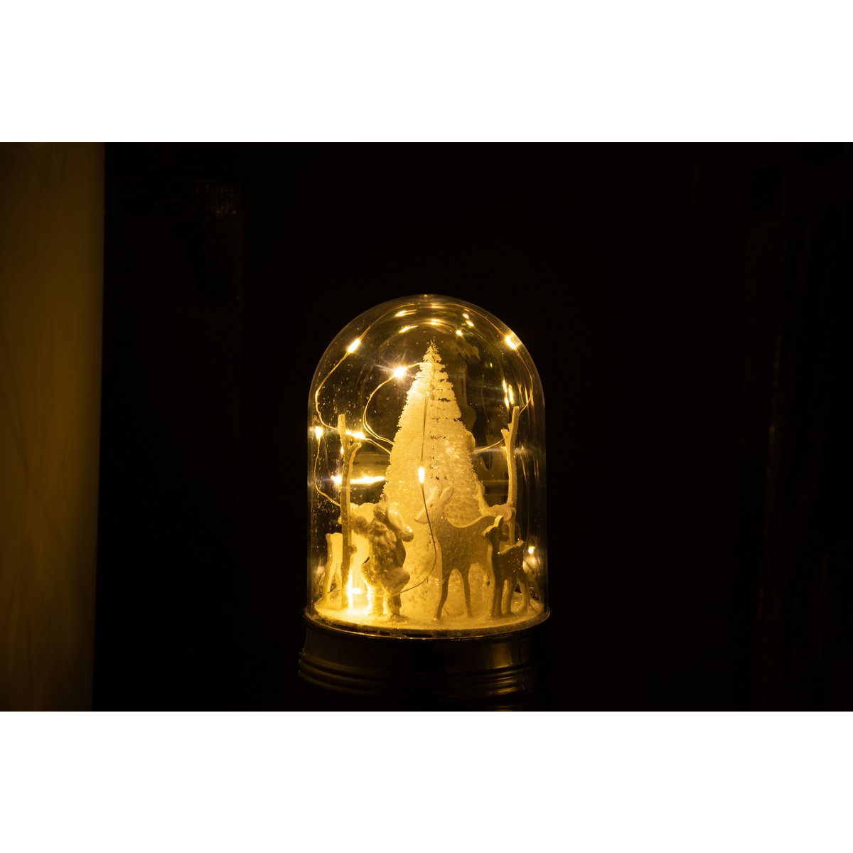 Cloche de Noël LED J-Line, ambiance festive sur une table