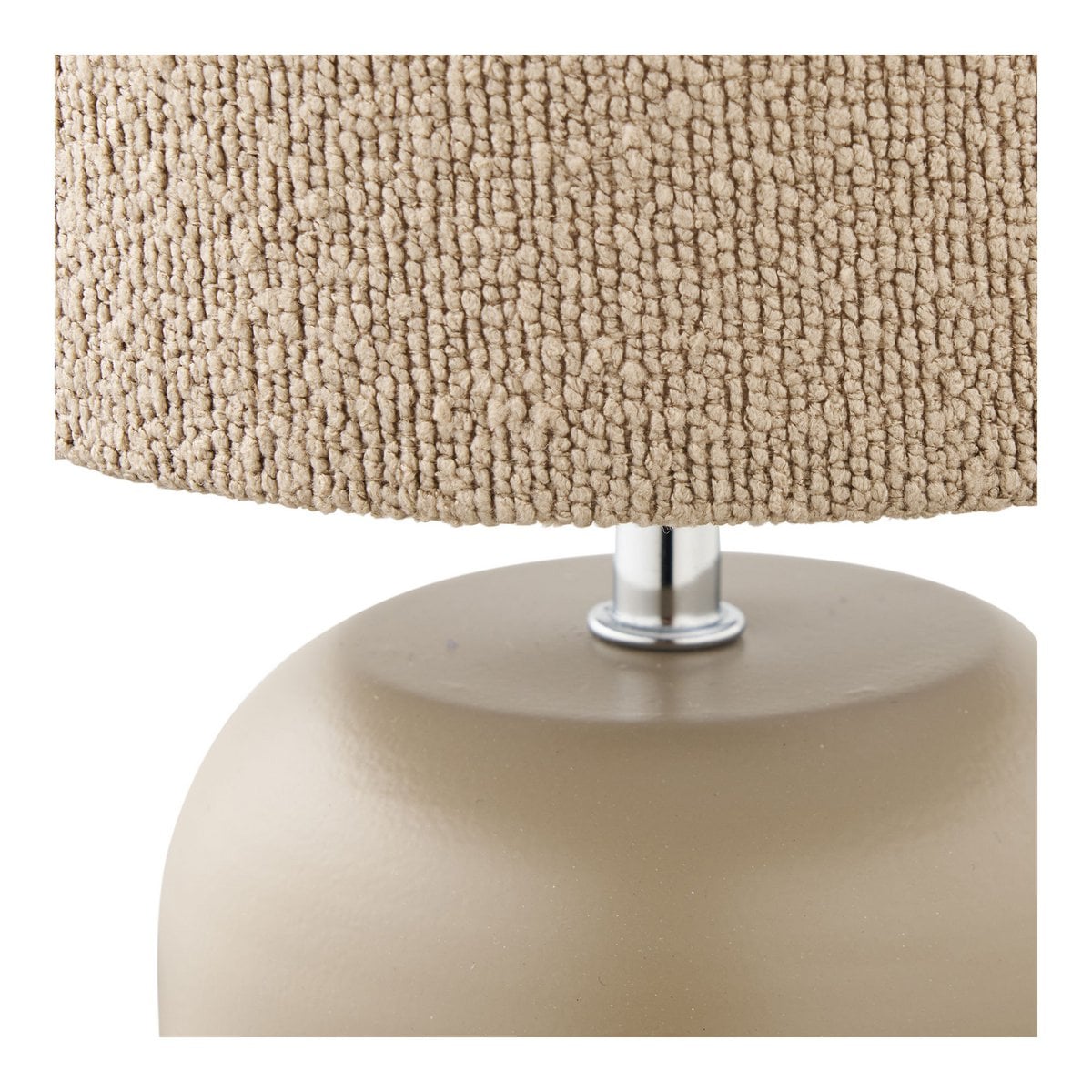 Vue latérale de la lampe Morlet avec abat-jour gris