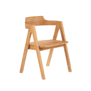 Chaise de salle à manger en teck marron