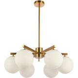 Lampe suspendue Stella Blanc 6 lumières - design moderne et élégant