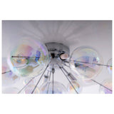 Plafond "Explosion" Iris en métal et verre, versions G9, plafond pour salle à manger, salon, couloir ou bureau, Ø57 cm
