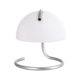 Lampe de table "Burano" blanc, env. 25 cm de haut, Ø 23,5 cm, en métal et en verre noir color en chrome, E27.