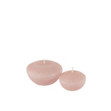 Bougies flottantes J-Line en rose, présentées dans leur boîte de 4.